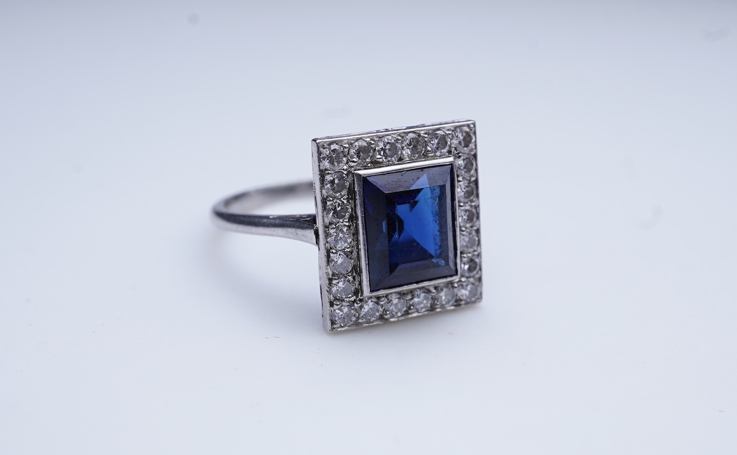 An Art Deco sapphire and diamond ring, 1920s